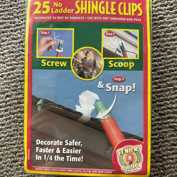 Gutter Clips, decorates 50’ of gutters, use with any threaded-end pole - Picture 2 of 7